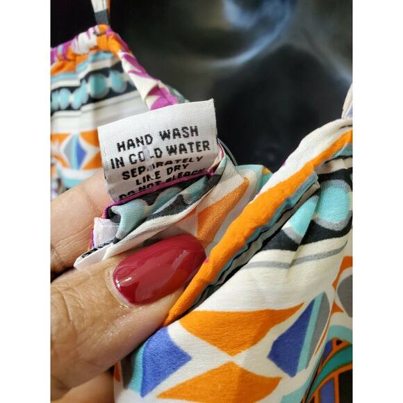 Indian Tropical Fashion Women Multicolor 100% Polyester 2 Piece Pantsuits Size M - Picture 11 of 12